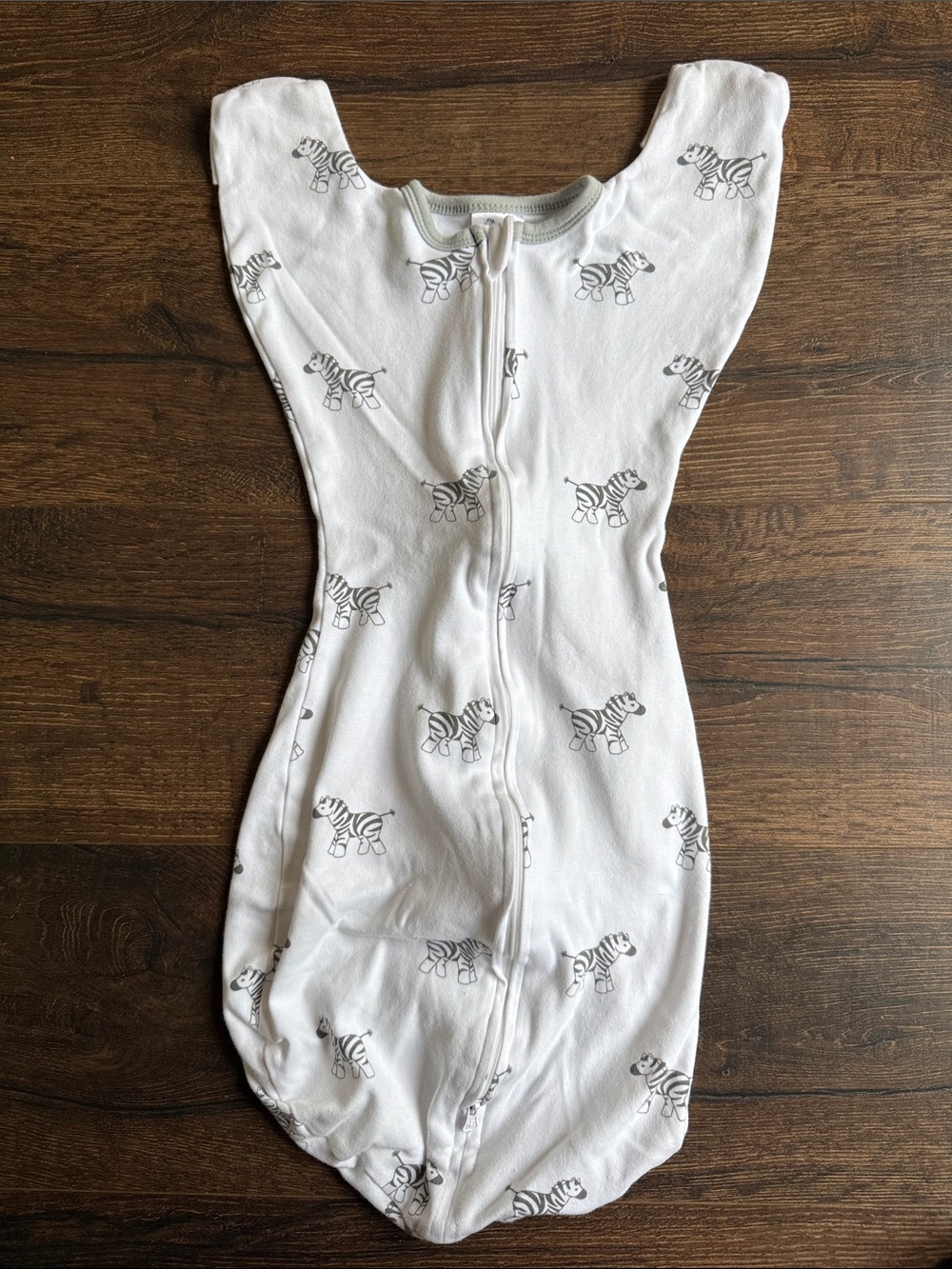 Amazing Baby - White Zebra Print Baby Sleep Sack Swaddle